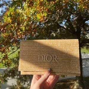 Dior Beauty 2023 Limited Edition Rattan Beige Clutch Pouch